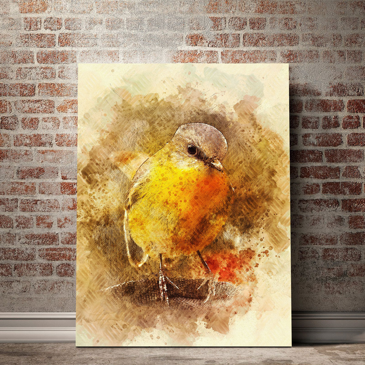 Exquisite Little Bird Vertical Wall Art by Denise Dundon