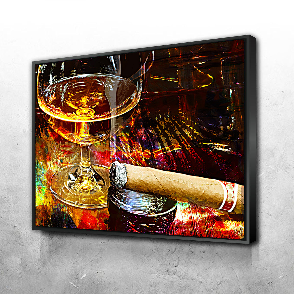 Exquisite Cigar and Whiskey-themed Wall Art for Home Decoration