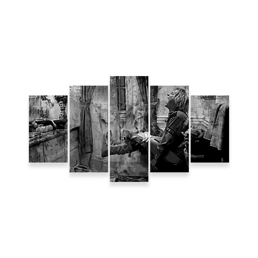 Eye - catching Dumb & Dumber Grayscale Bathroom Decor Wall Art