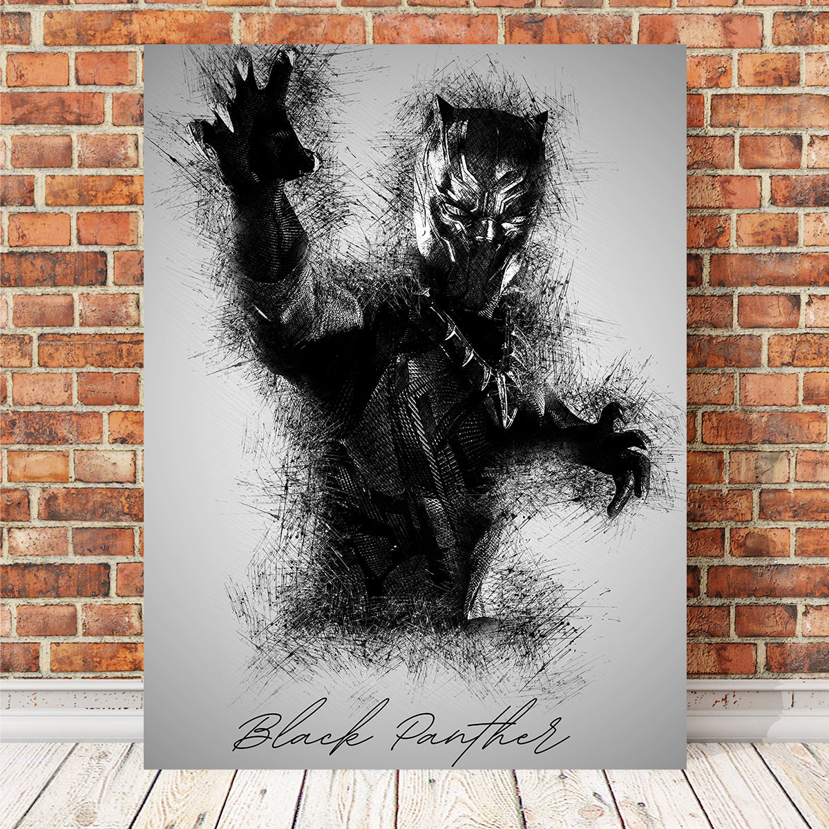 Stunning Black Panther Sketch Wall Art for Your Home Decor