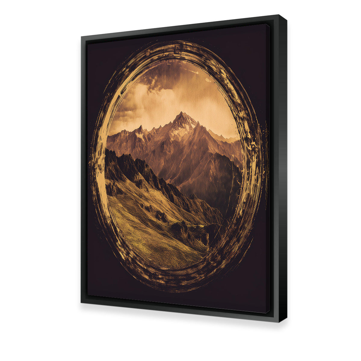 Stunning Retro Mountain View Oil Paint Wall Art for Your Home Decor