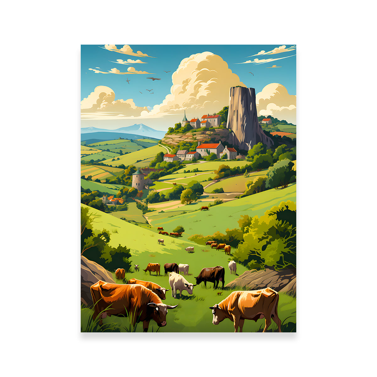 Exquisite French Countryside Wall Art by Valth Graphics