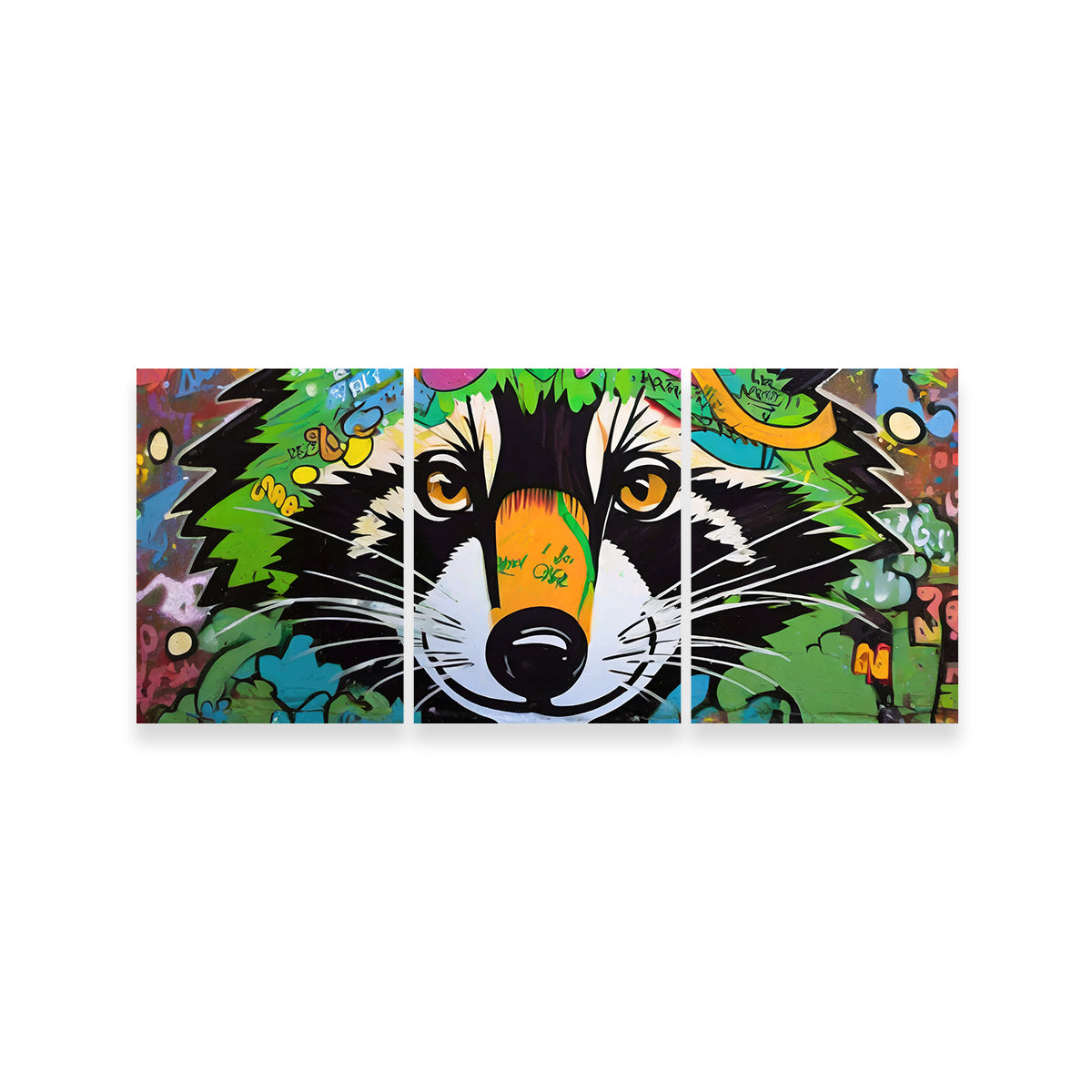 Unique Raccoon Graffiti Wall Art by Stephen Chambers