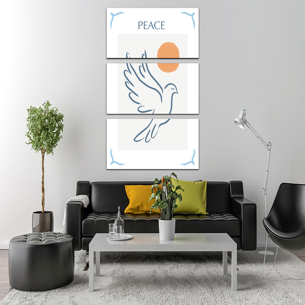 Stunning Peace Blue Wall Art by Birch & Ink Sisters