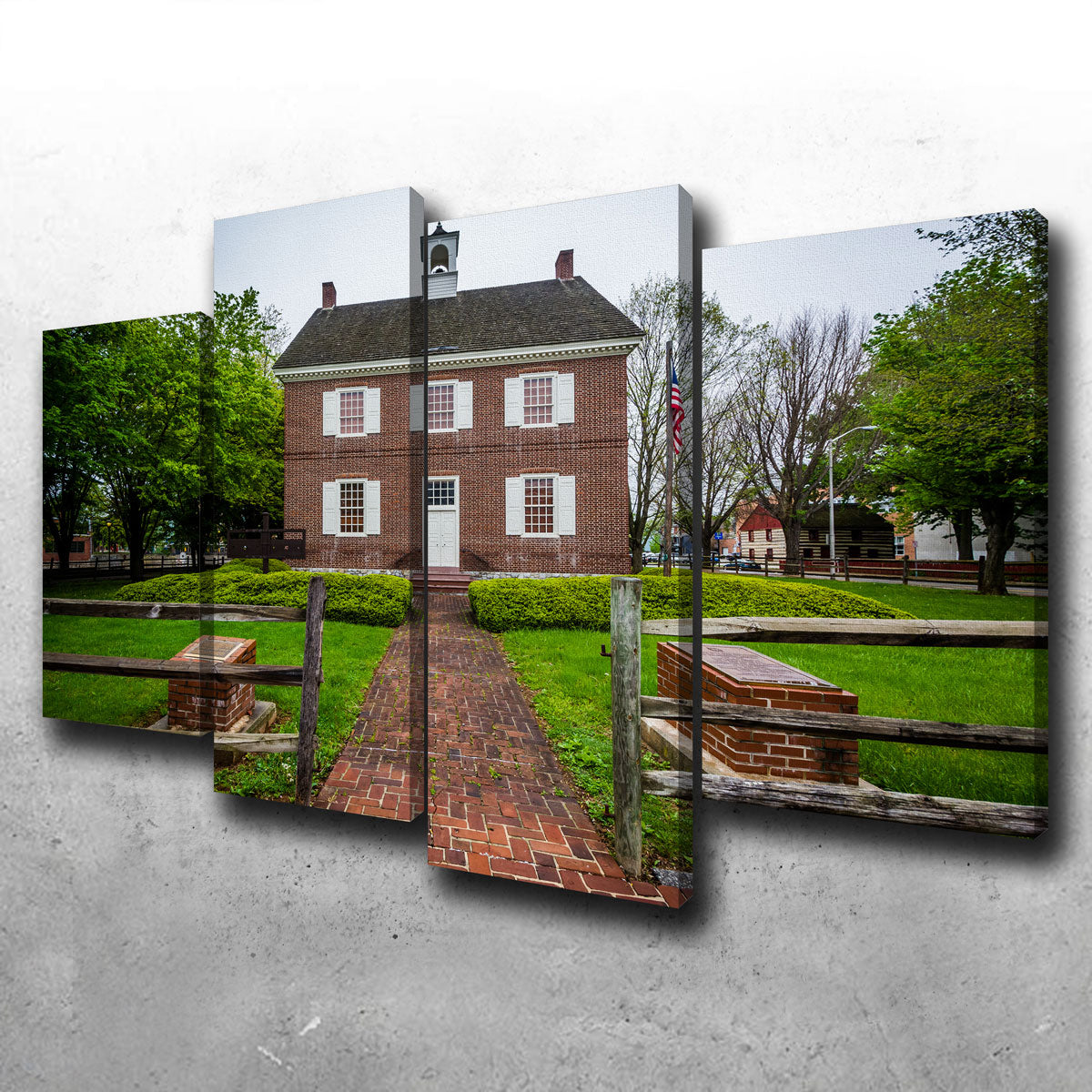 Stunning Colonial Courthouse Wall Art - Museum-Quality Canvas