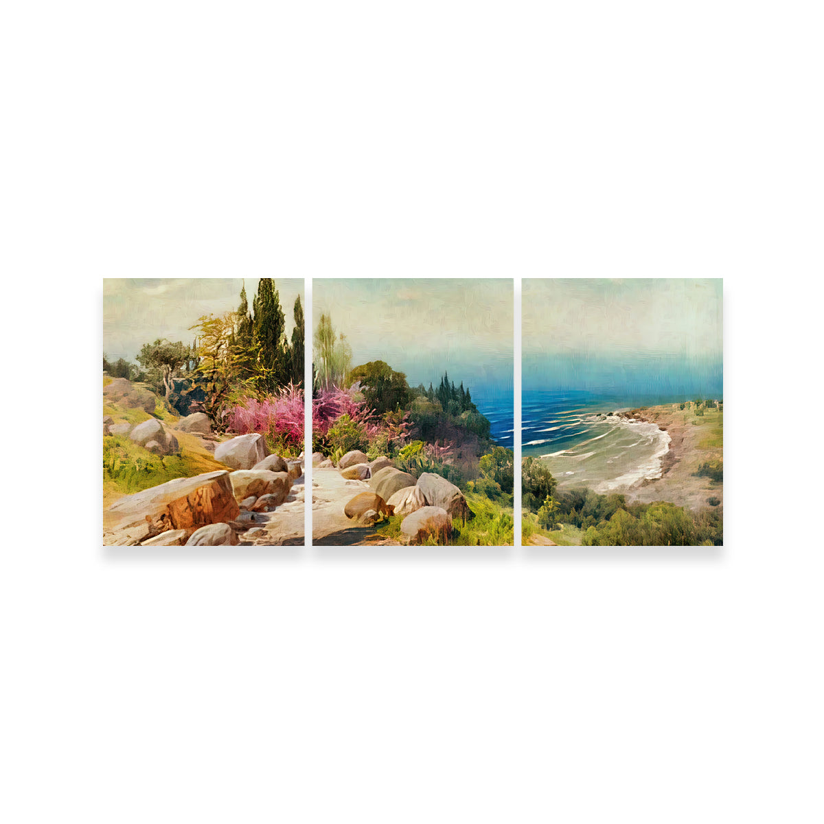 Exquisite 'A Walk to the Seashore' Wall Art by Denise Dundon