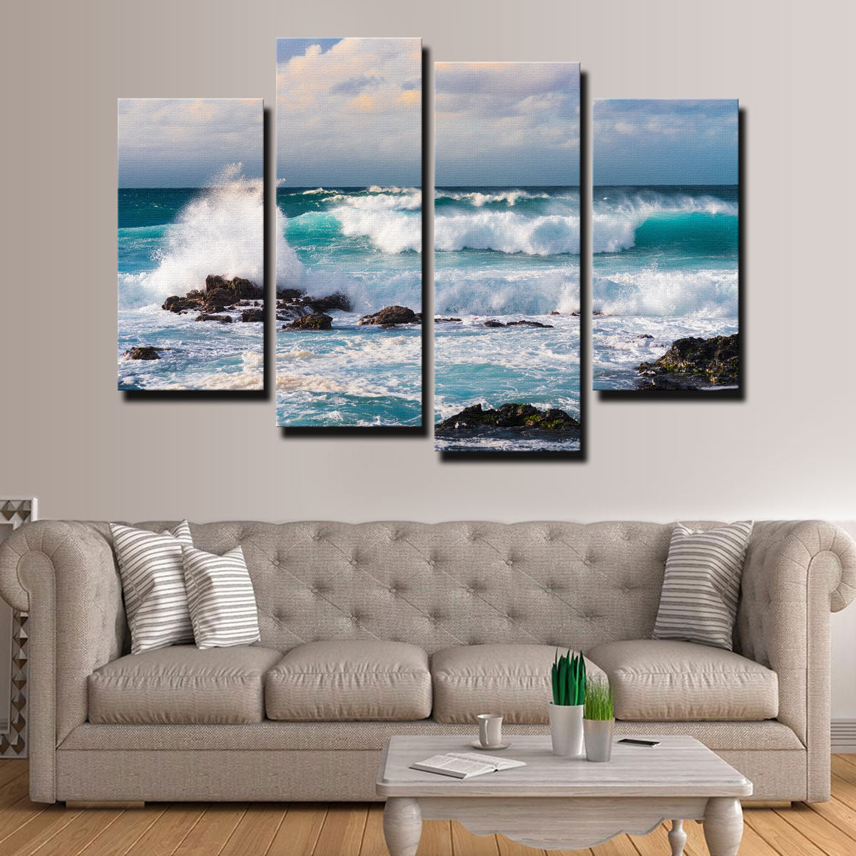 Stunning Blue Crash Wall Art by Lucas Moore