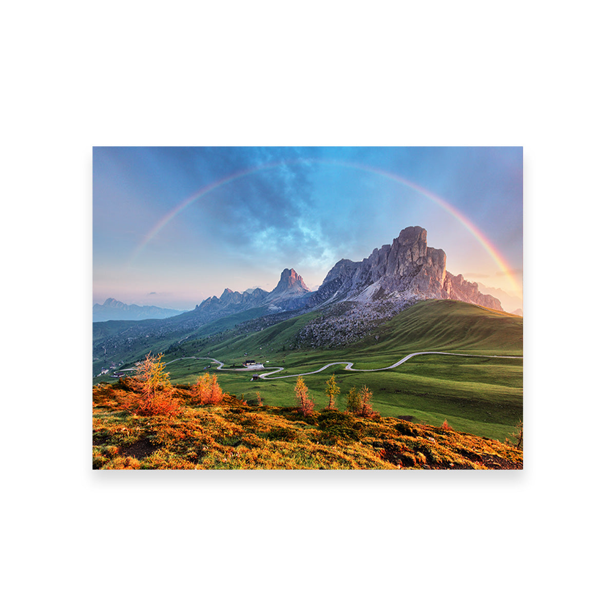 Stunning Rainbow In The Alps Wall Art for Home Decor