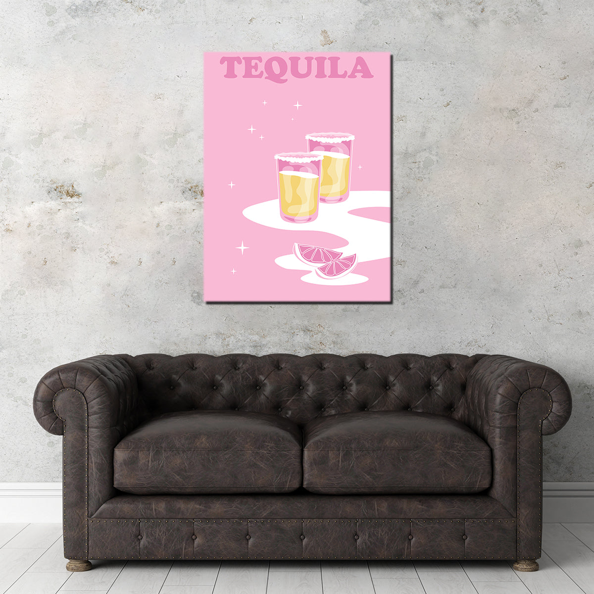 Exclusive Tequila For Two Wall Art by Groovy Vibe Studio