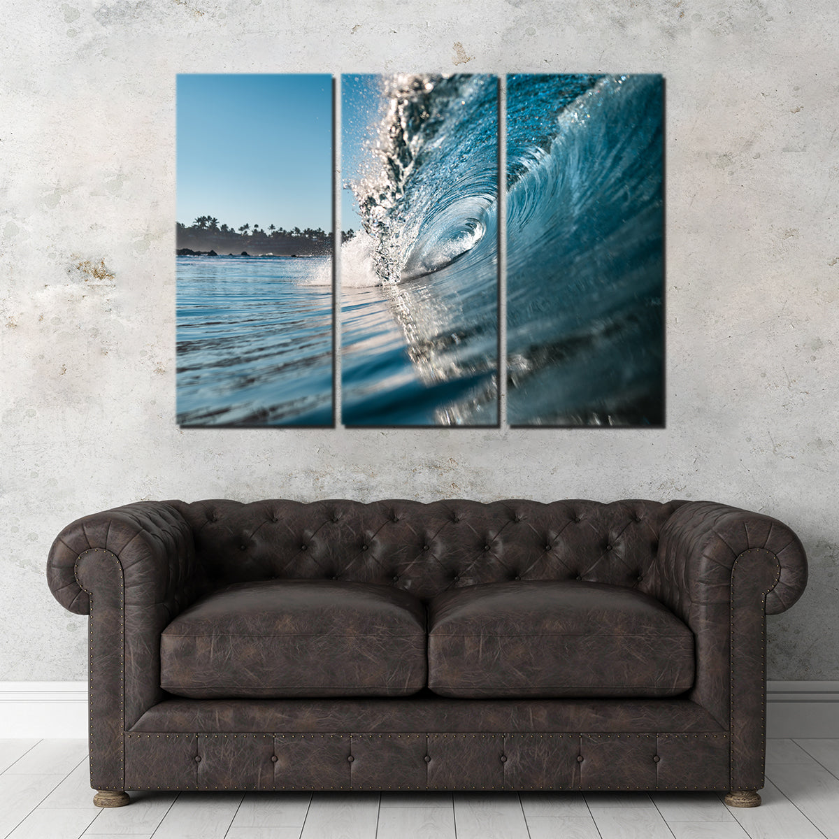 Stunning Blue Wave Wall Art by Lucas Moore