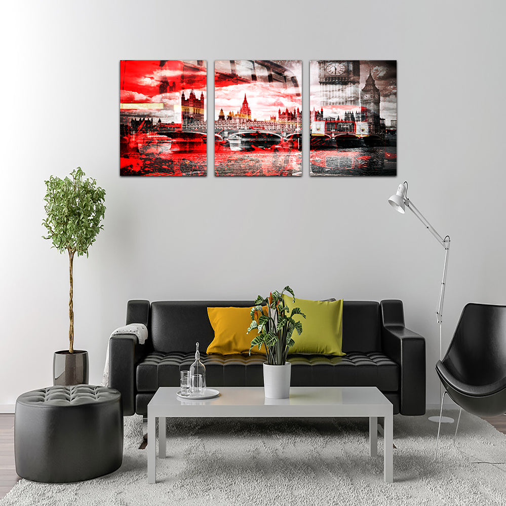Stunning City Art LONDON Red Bus Composing Wall Art by Melanie Viola