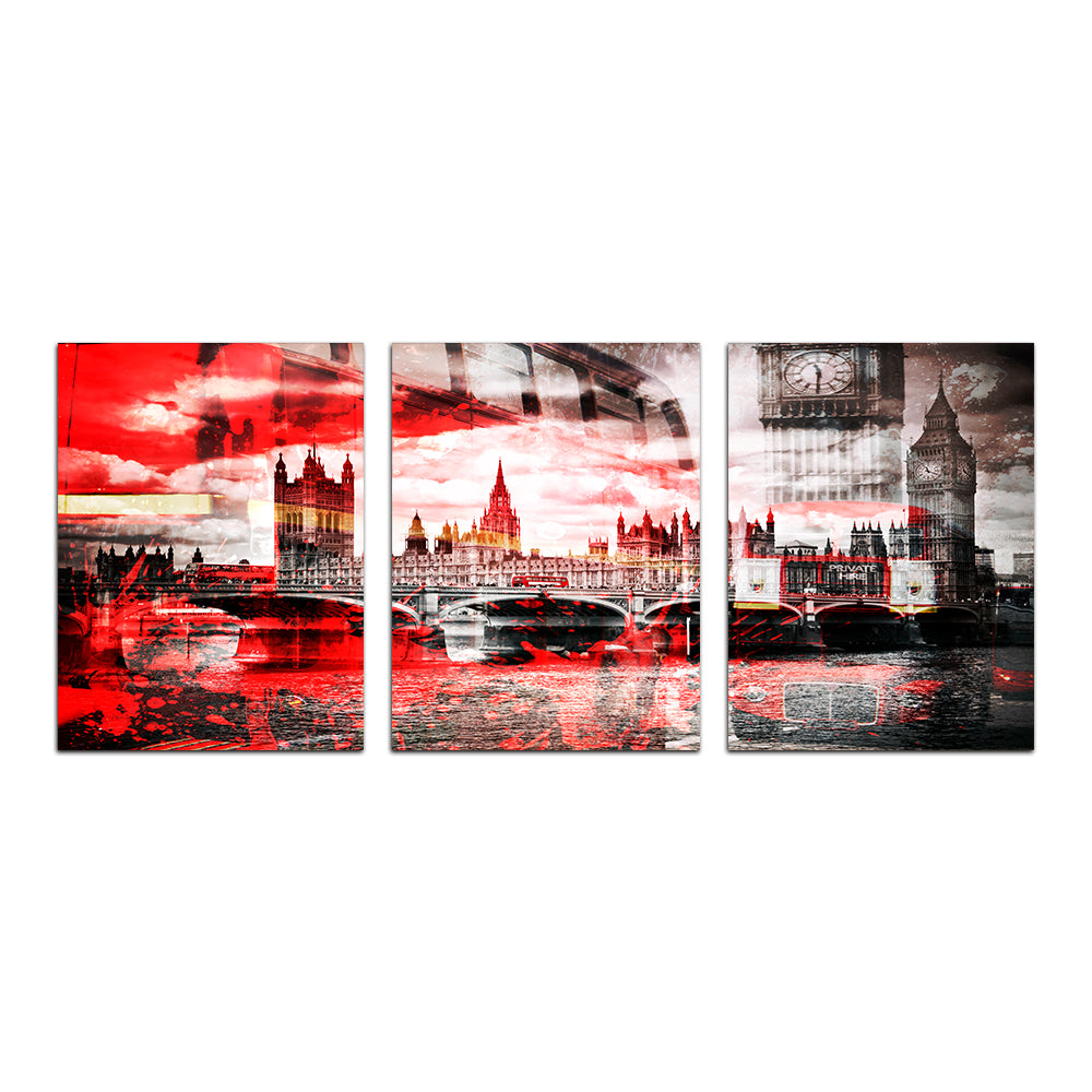 Stunning City Art LONDON Red Bus Composing Wall Art by Melanie Viola