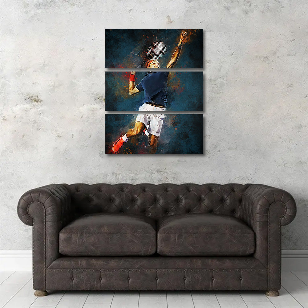 Exclusive Roger Federer Painting Wall Art for Tennis Enthusiasts