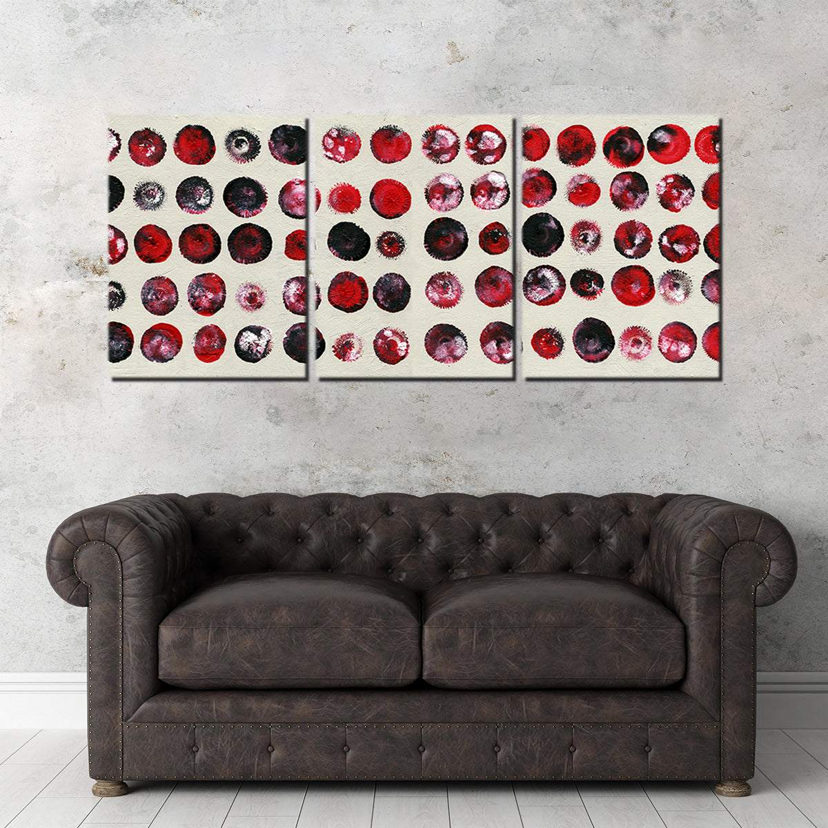 Stunning Red Circles Wall Art by Evgeny Vetrov