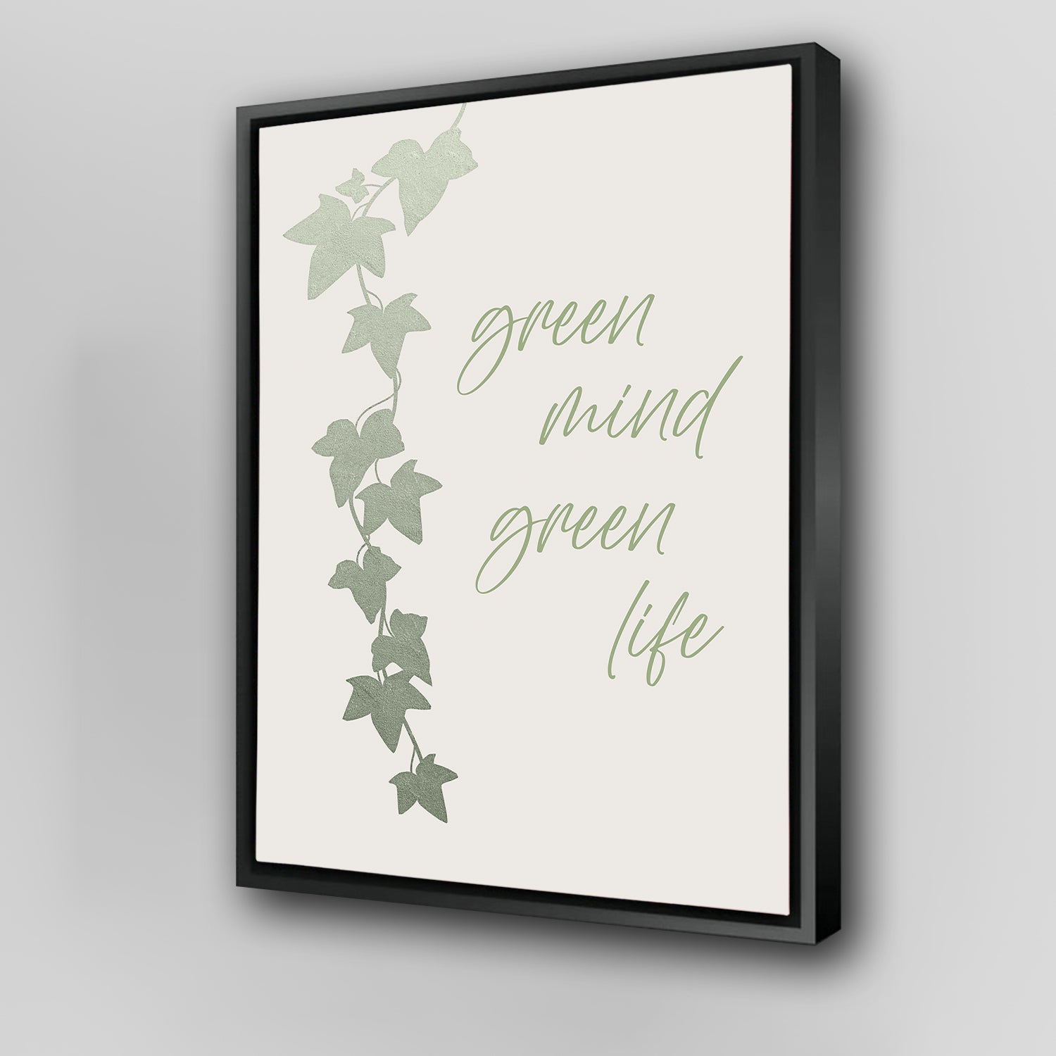 Green Mind - Green Life Wall Art: Sustainable and Museum-Quality Decor