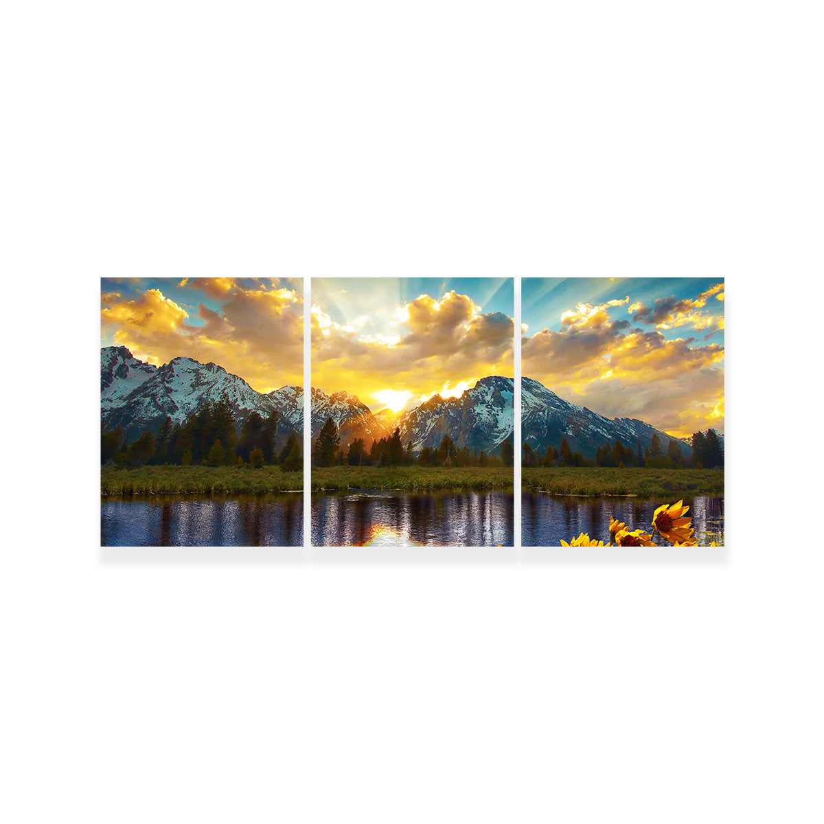 Stunning Grand Tetons Sunset Wall Art for Home Decor