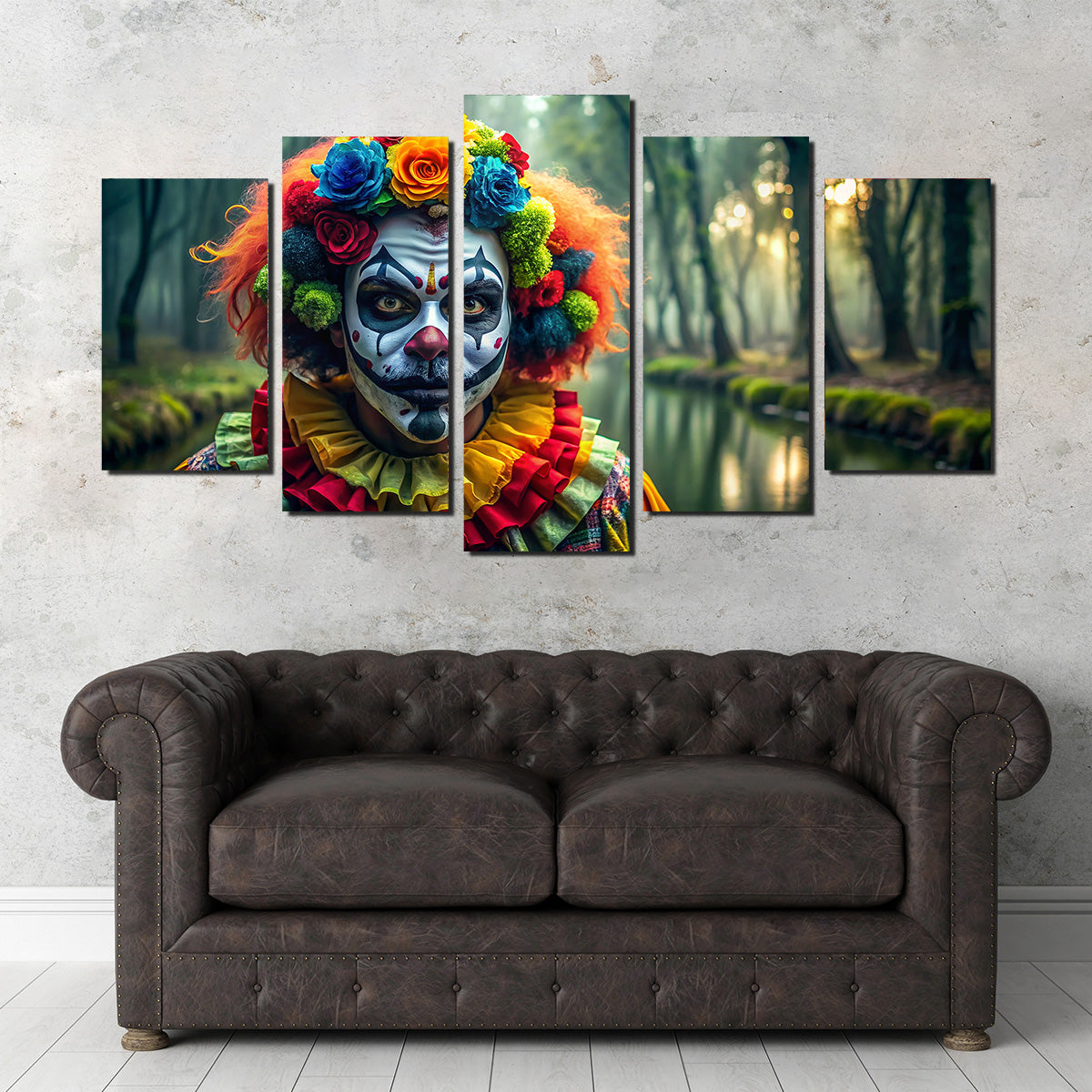 Unique Dia de Los Muertos Swamp Clown Wall Art for Stunning Home Decor
