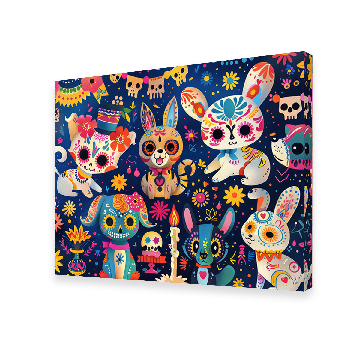 Eye - catching Day of the Dead Animals Wall Art for Home Decor