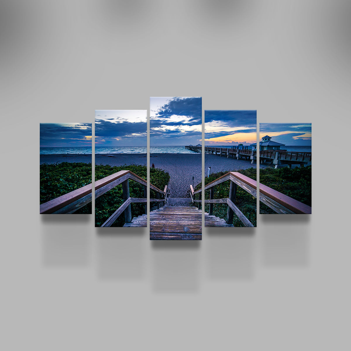 Stunning Steps to Juno Beach Pier Wall Art by Charity Dos Santos