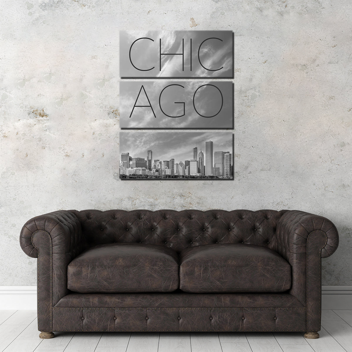 Stunning Chicago Skyline Text Wall Art by Melanie Viola