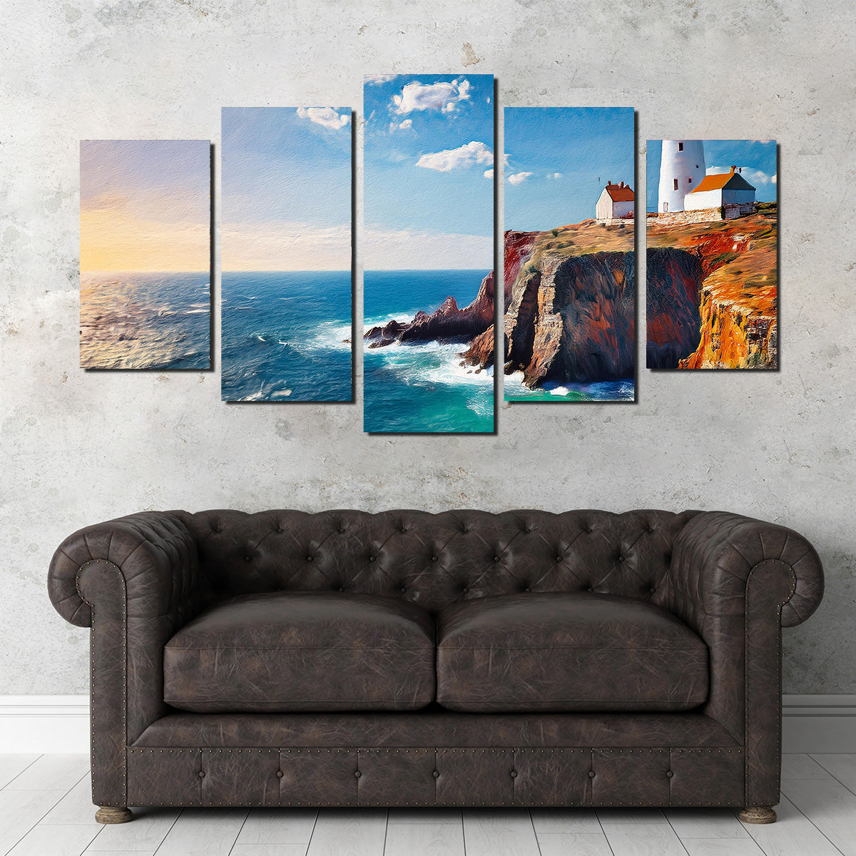 Stunning Lighthouse on the Cliffs Wall Art