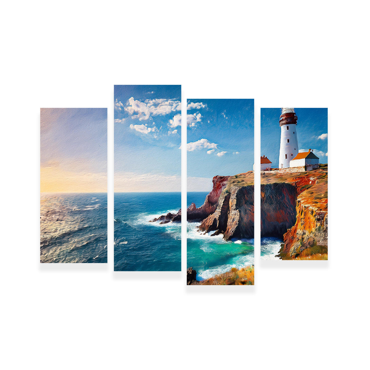 Stunning Lighthouse on the Cliffs Wall Art