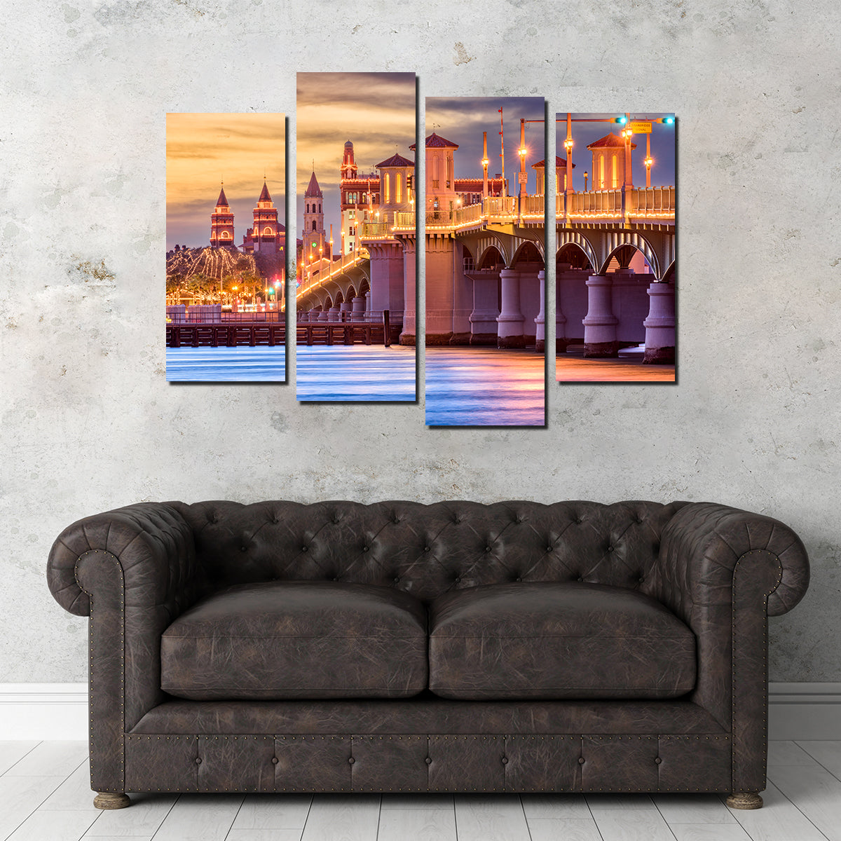 St. Augustine - Bridge of Lions Stunning Wall Art for Home Decor