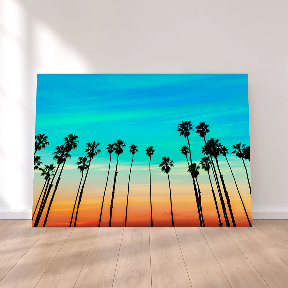 Gorgeous Palm Tree Sunset Santa Barbara Wall Art for Stunning Home Decor