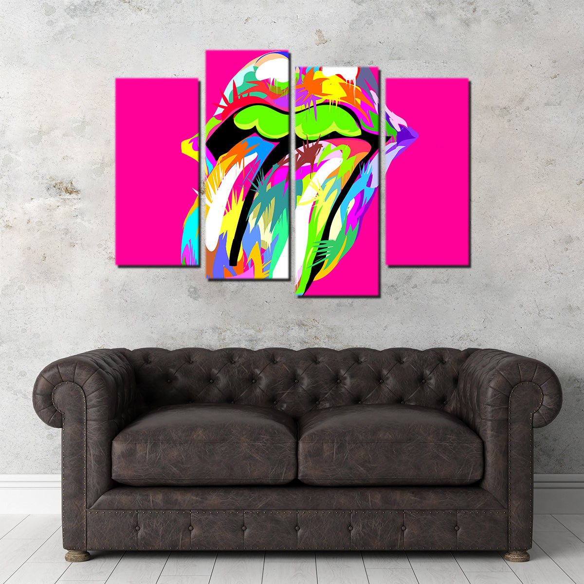 Cool Rolling Mouth Swag Wall Art for Stunning Decor