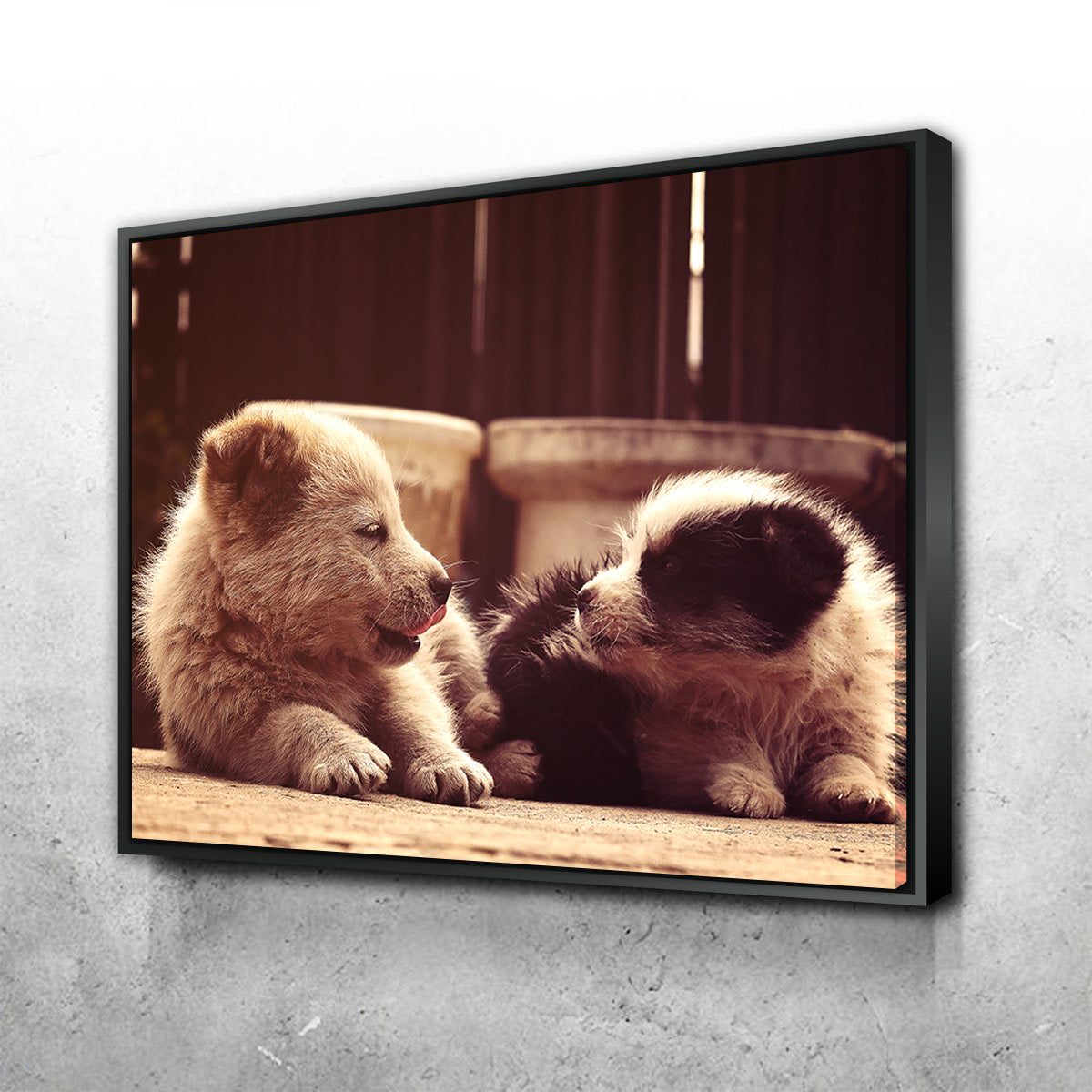 Dog's Best Friend Wall Art - Stunning Handmade Canvas by George Sorin