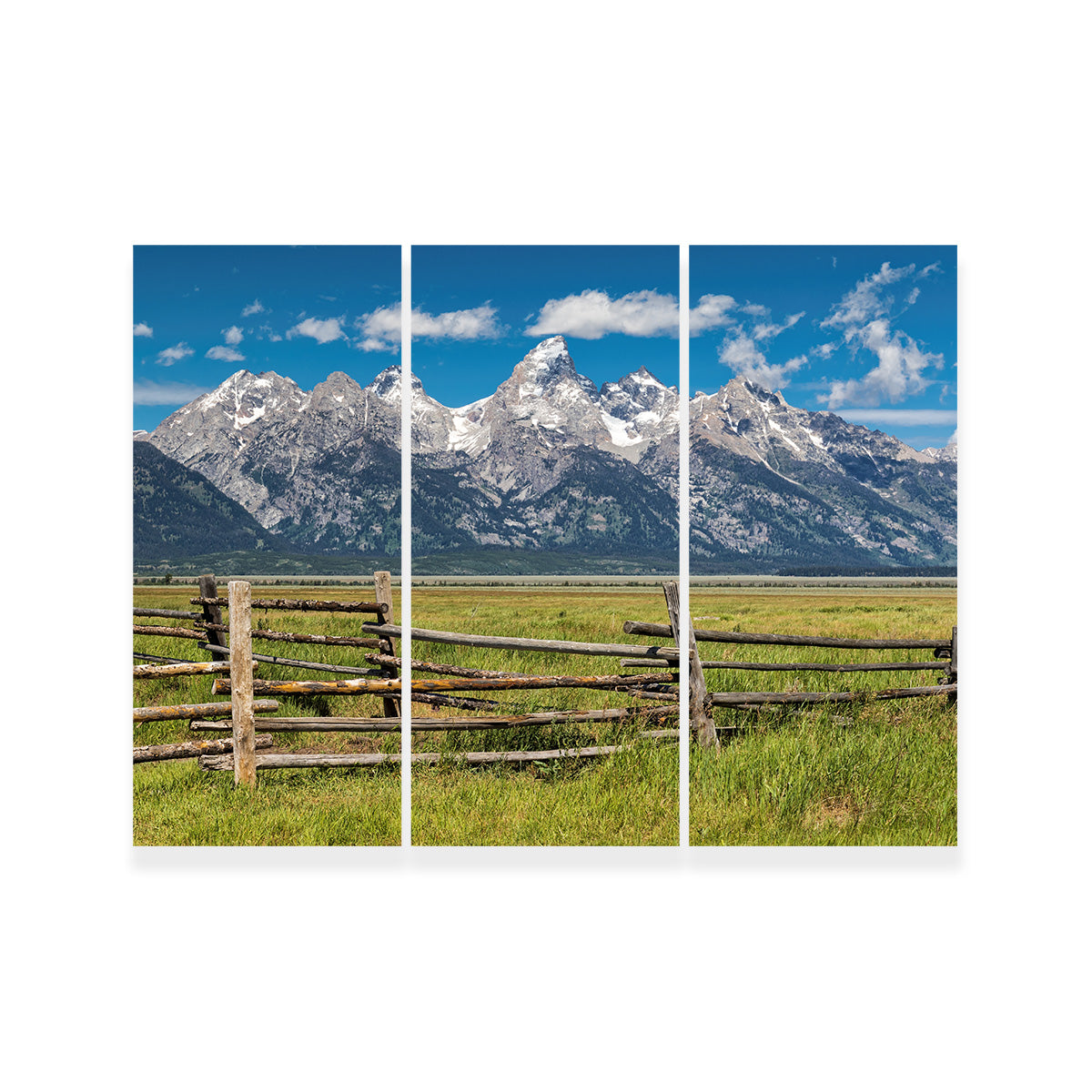 Stunning Grand Tetons and Corral Fence Wall Art for Your Home Decor