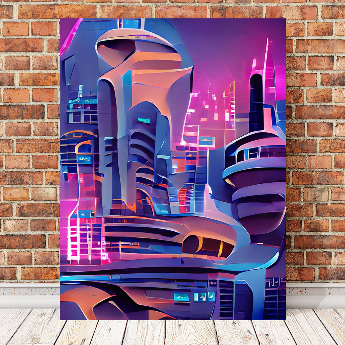 Stunning Futuristic City Wall Art by Gabriel Ritcey
