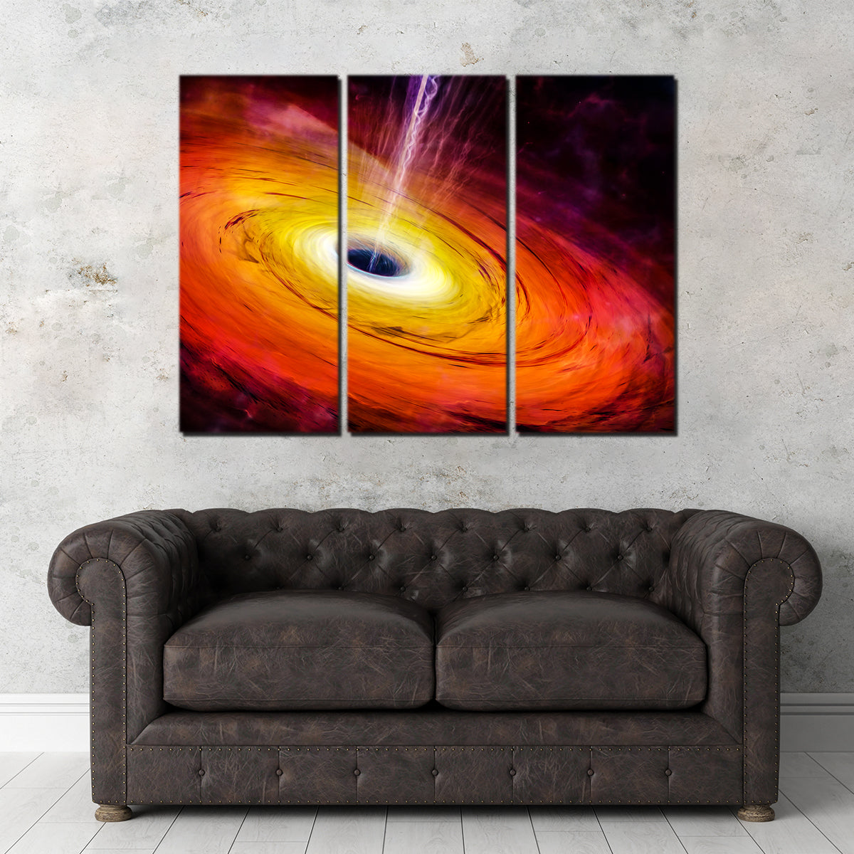Stunning Spacescape Black Hole Wall Art for Home Decor