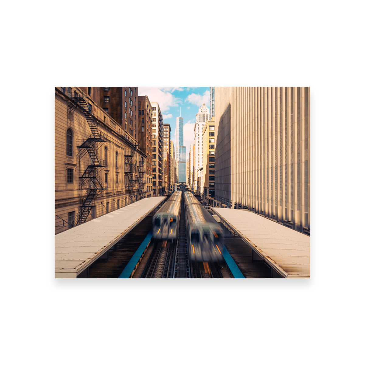 Stunning Railway Station Downtown Chicago Wall Art for Home Decor