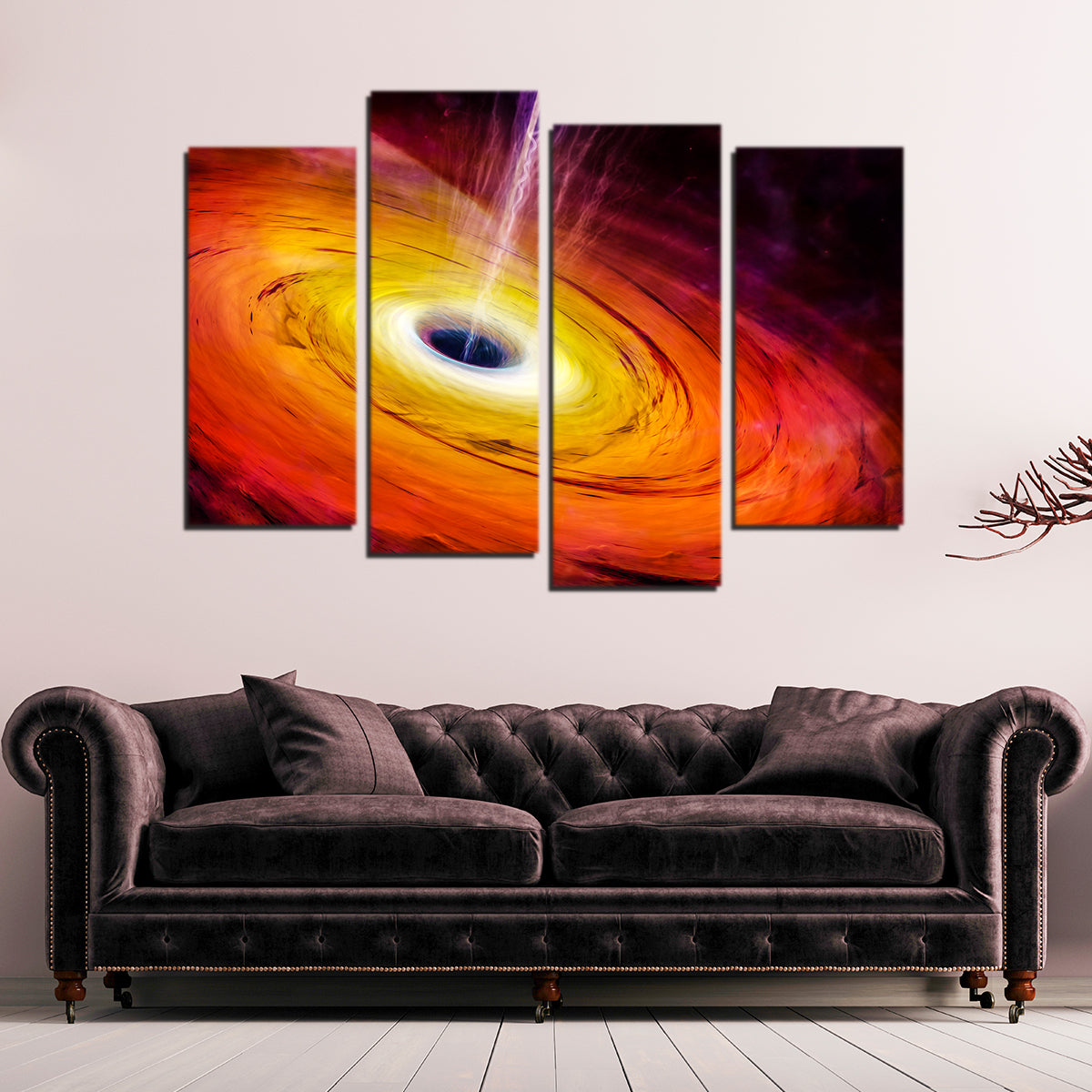 Stunning Spacescape Black Hole Wall Art for Home Decor