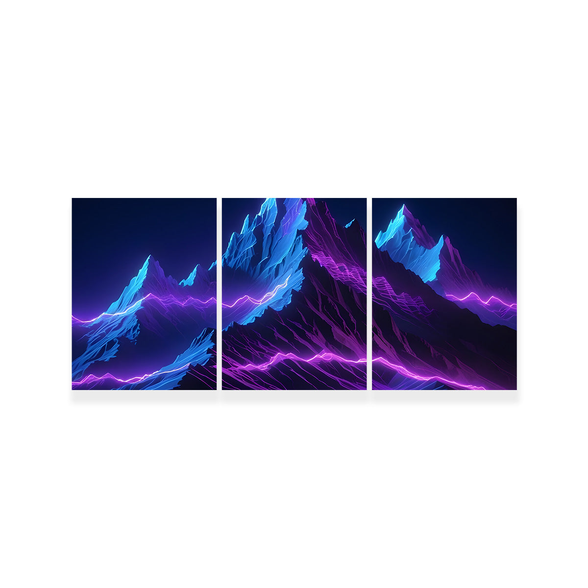 Stunning Futuristic Mountain Range Wall Art for Modern Interiors
