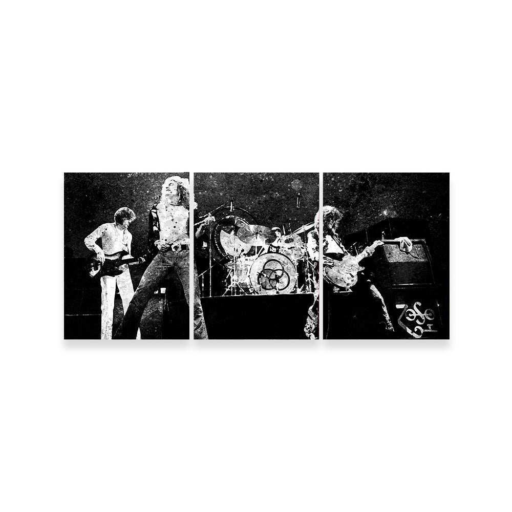 Live Led Zeppelin Stunning Grayscale Wall Art for Your Home