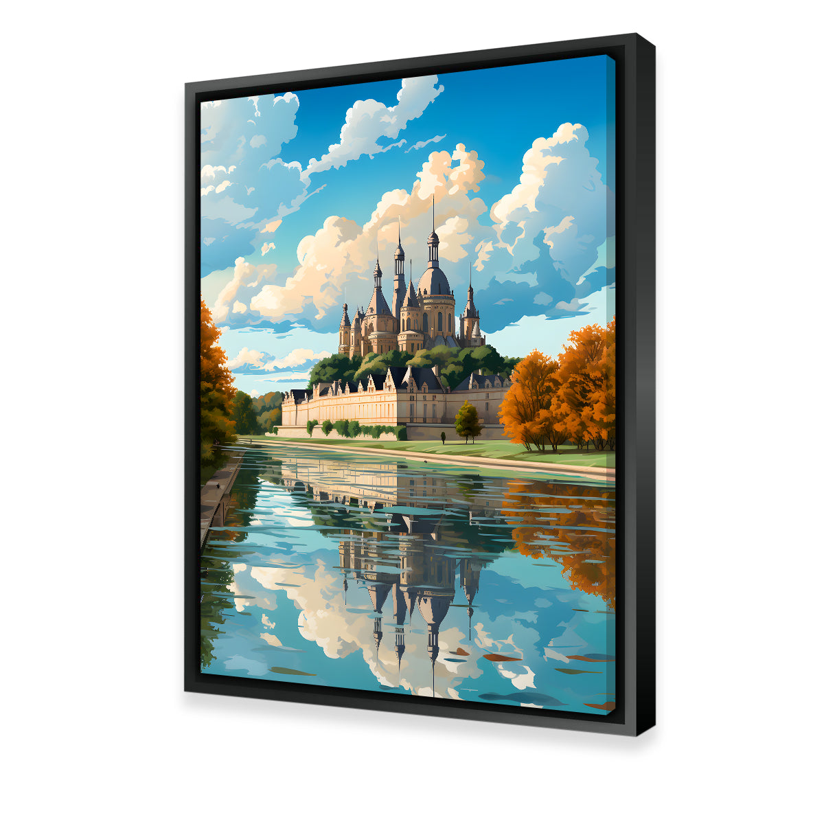 Exquisite France - Chambord Castle Wall Art by Valth Graphics