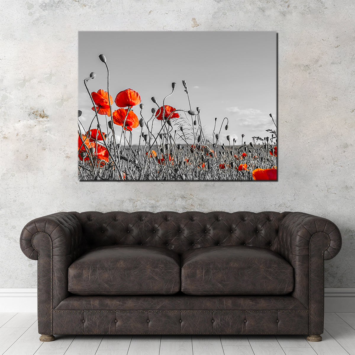 Gorgeous Lovely Poppy Field Wall Art for Home Decor