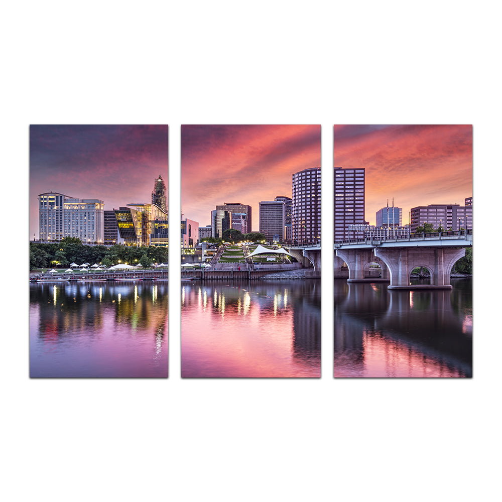 Stunning Hartford Skyline Wall Art - Museum Quality Canvas Print
