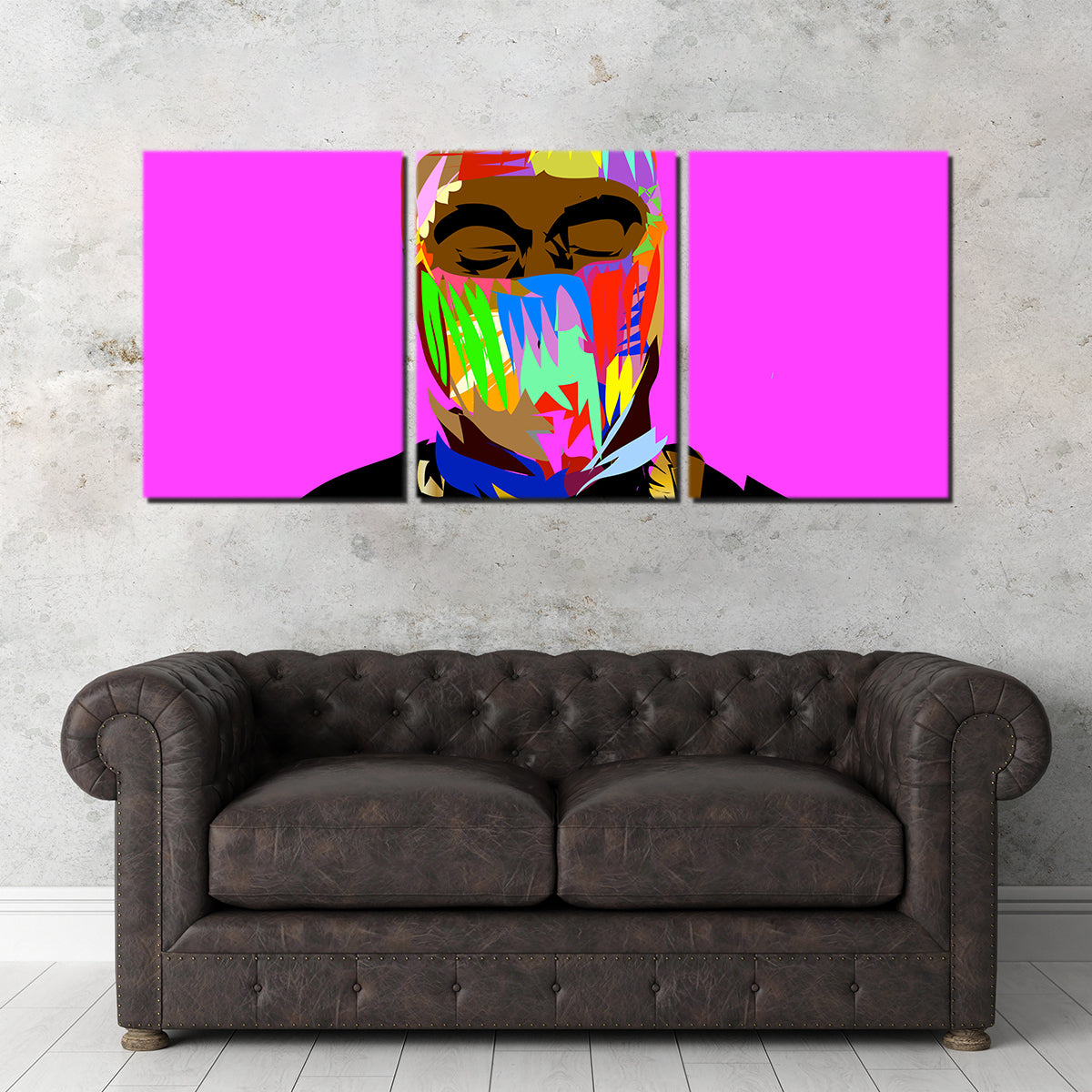 Stunning Yay Mask Wall Art - Handmade Museum-Quality Canvas Print