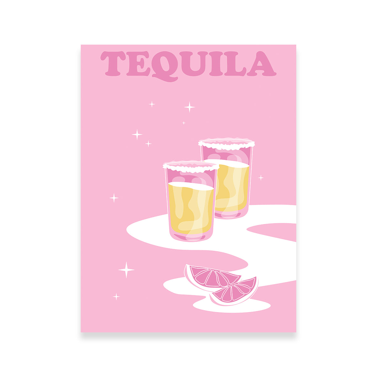 Exclusive Tequila For Two Wall Art by Groovy Vibe Studio