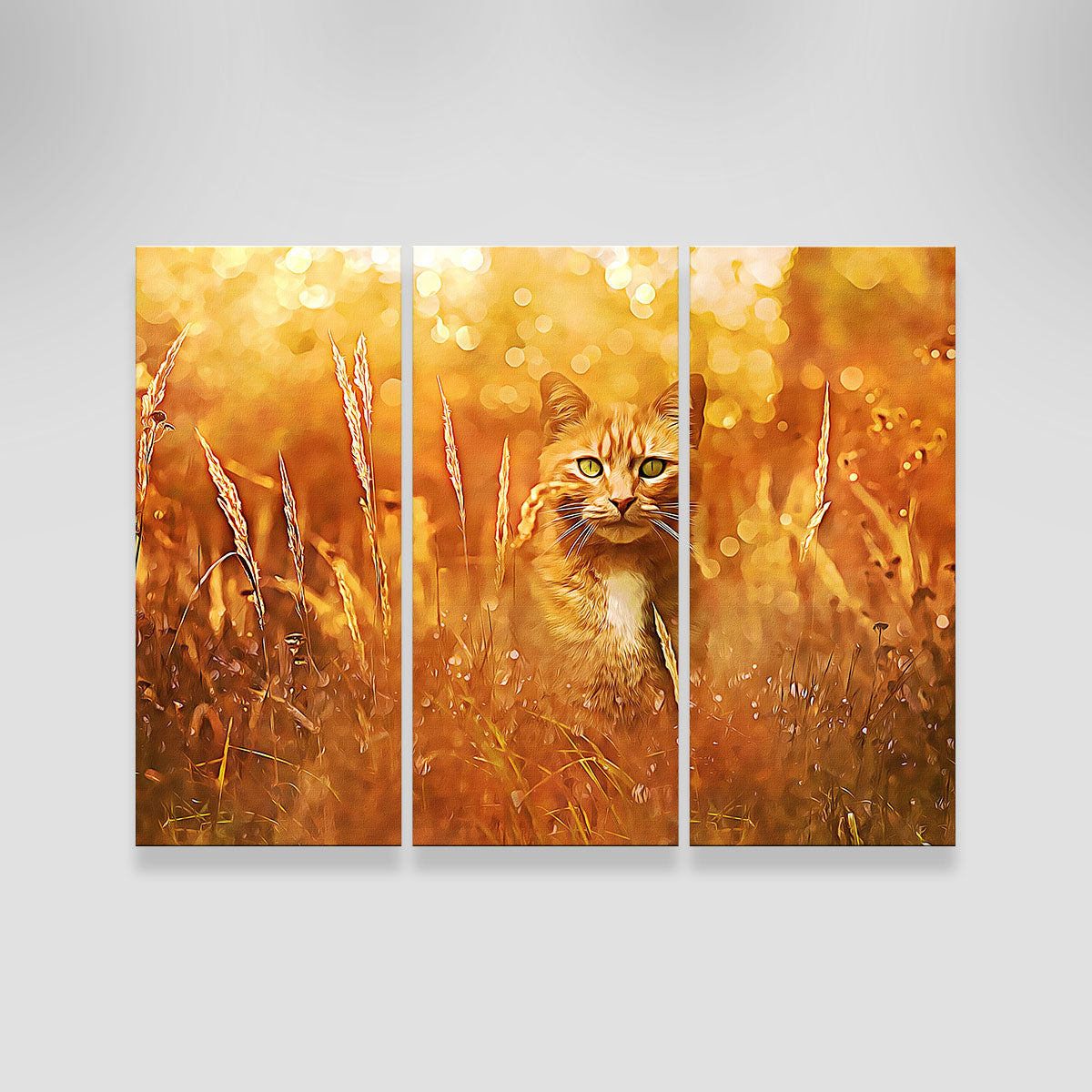 Charming Little Tiger In The Grass Wall Art by Denise Dundon
