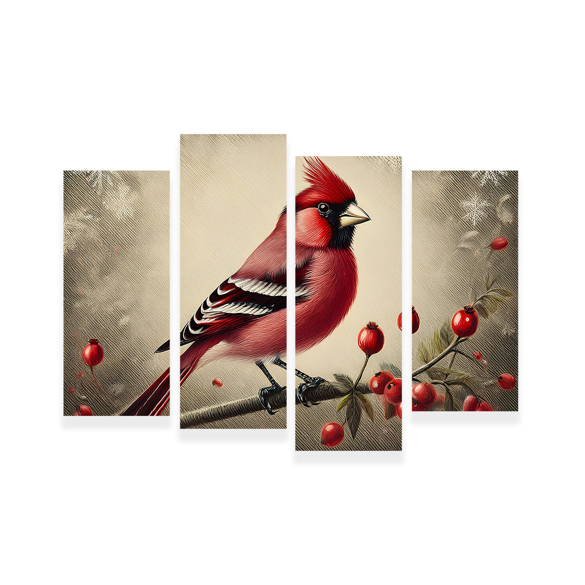 Exquisite Classic Northern Cardinal Wall Art for Home Decor