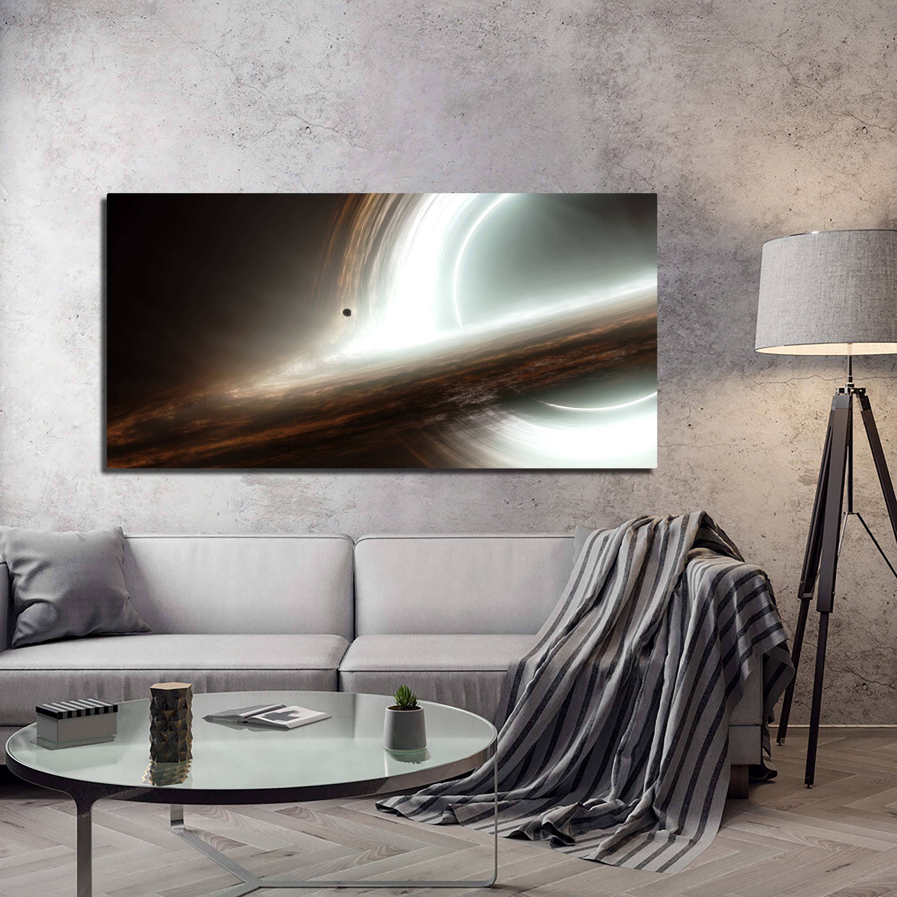 Stunning Interstellar Gargantua Panoramic Wall Art for Cosmic Decor
