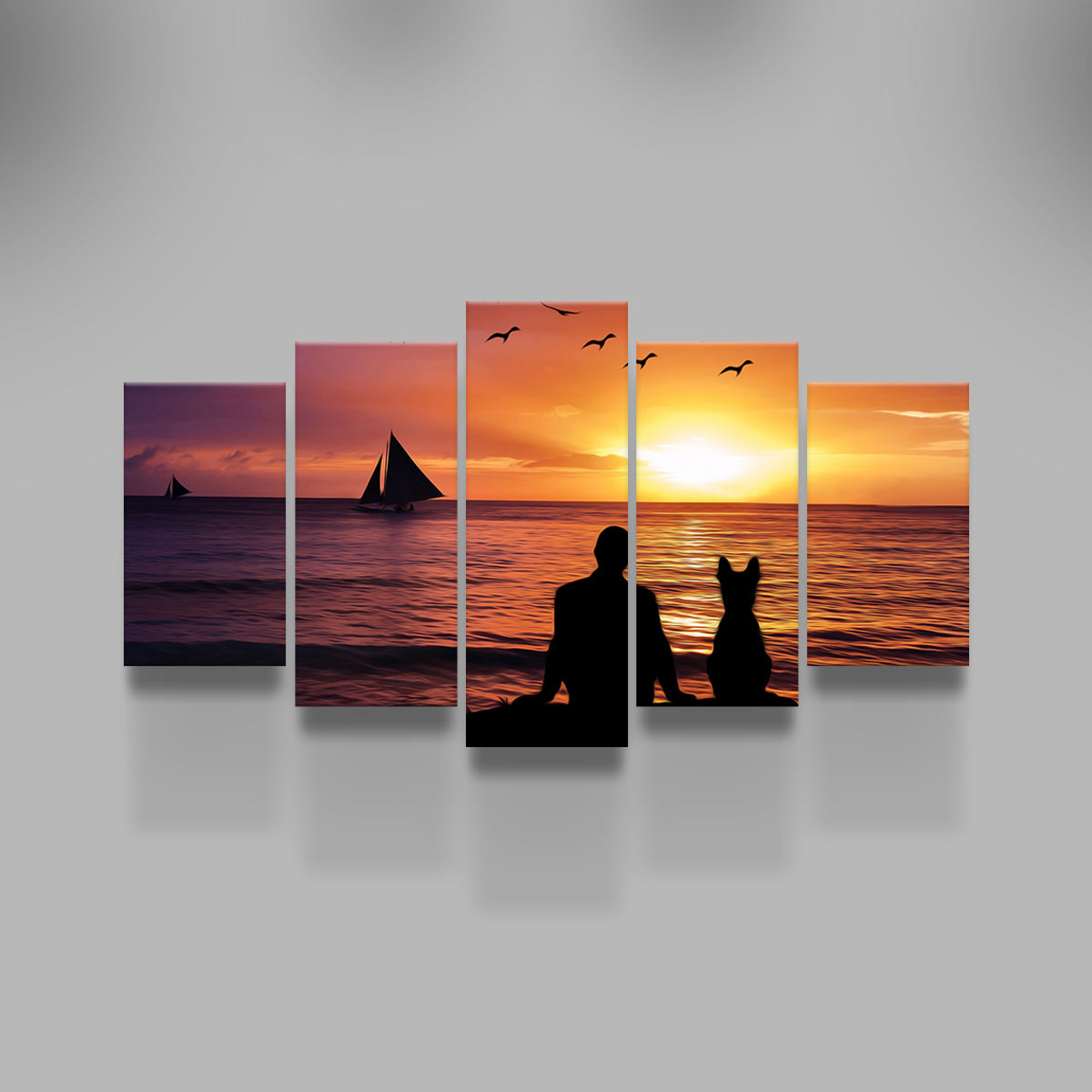 Stunning Friendship Sunset Wall Art by George Sorin