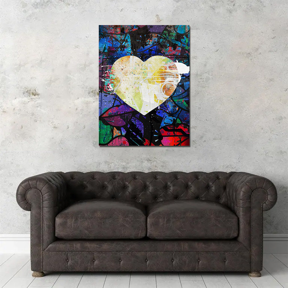 Unique Graffiti Heart Wall Art by Studiodtalk