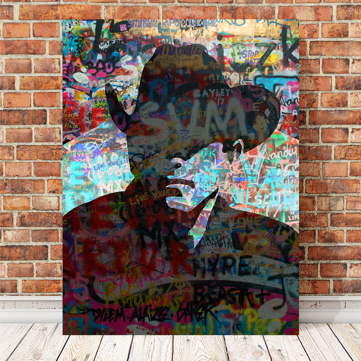 Stunning Graffiti Cowboy Wall Art by Stephen Chambers