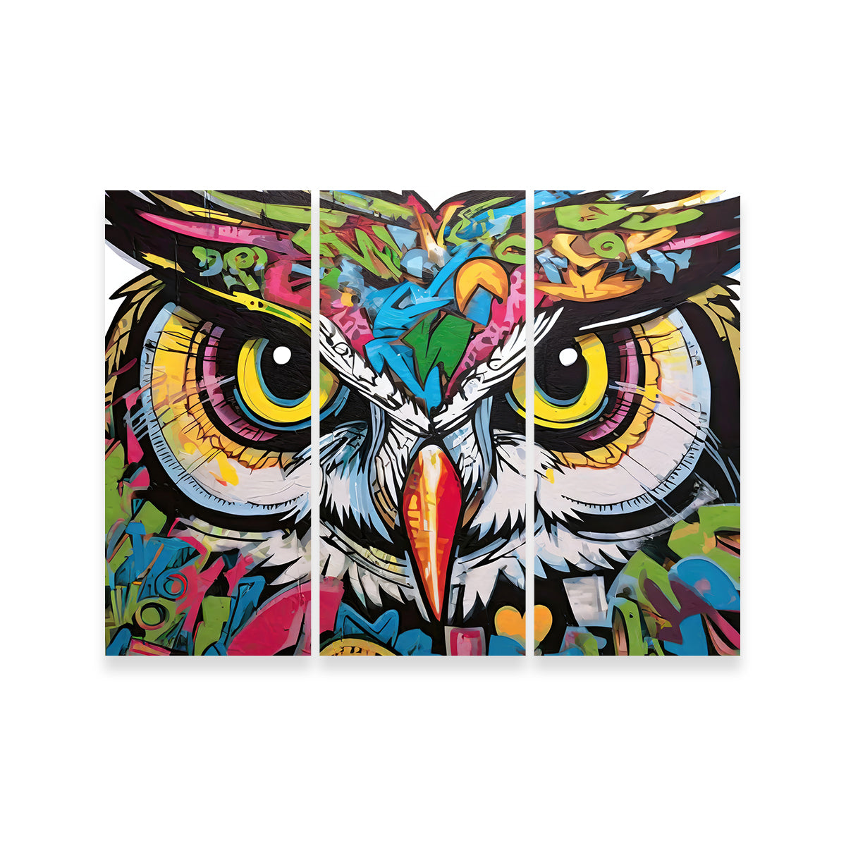 Stunning Owl Graffiti Wall Art by Stephen Chambers