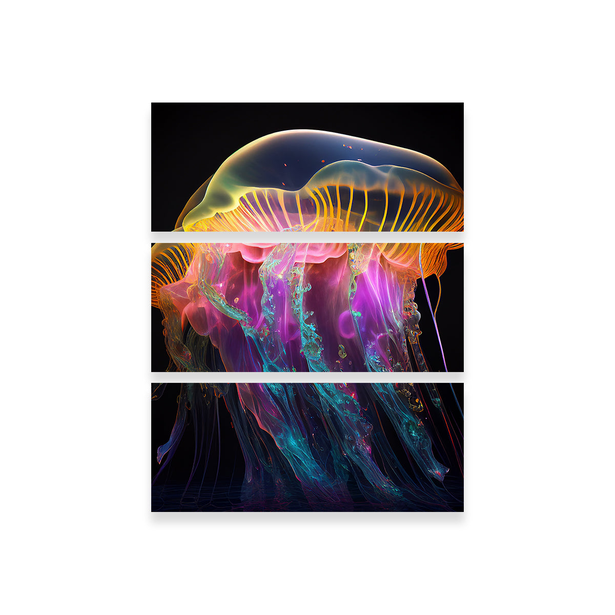 Stunning Glowing Jellyfish Wall Art by Jennifer Hotai